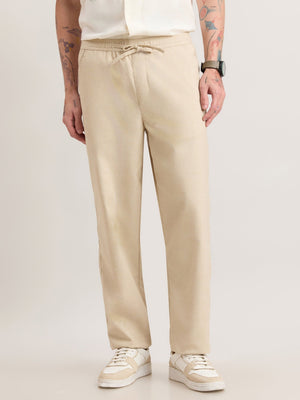 Nesisor - Straight Fit Casual Pant - Cream Brulee - Espanshe
