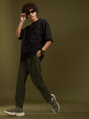 Holden - Corduroy Crop Trouser - Dark Green - Espanshe