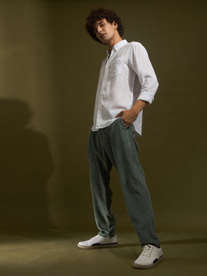 Holden - Corduroy Crop Trouser - Green - Espanshe