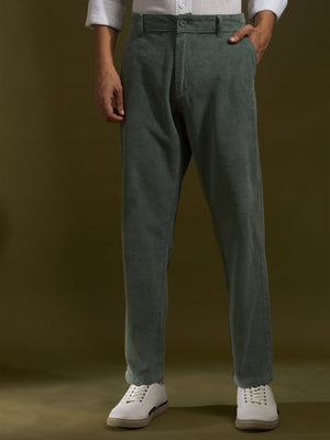 Holden - Corduroy Crop Trouser - Green - Espanshe