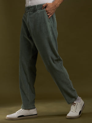 Holden - Corduroy Crop Trouser - Green - Espanshe
