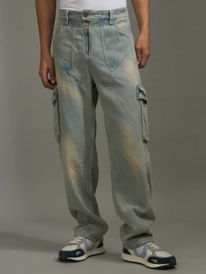 Vinnie - Cargo Jeans - Blue - Espanshe