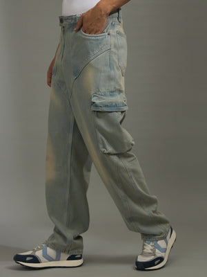 Vinnie - Cargo Jeans - Blue - Espanshe