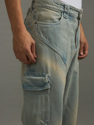Vinnie - Cargo Jeans - Blue - Espanshe