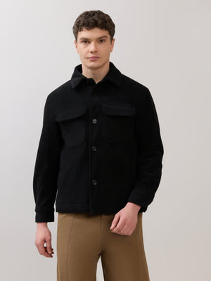 Alloy - Relaxed Corduroy Shacket - Black - Espanshe