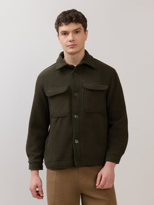 Alloy - Relaxed Corduroy Shacket - Green - Espanshe