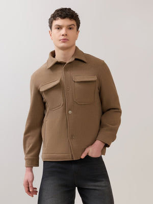 Alloy - Relaxed Corduroy Shacket - Brown - Espanshe