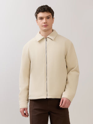 Petal - Relaxed Zip Jacket - Cream - Espanshe