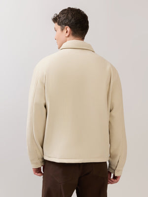 Petal - Relaxed Zip Jacket - Cream - Espanshe