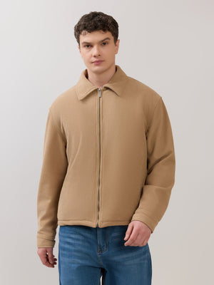 Petal - Relaxed Zip Jacket - Light Brown - Espanshe