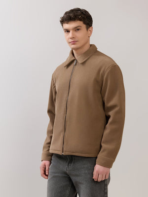 Petal - Relaxed Zip Jacket - Brown - Espanshe