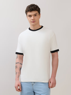 Karoon - Slim Fit Round-Neck T-Shirt - White - Espanshe