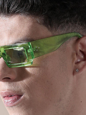 Moya Rectangular Sunglass Green - Espanshe