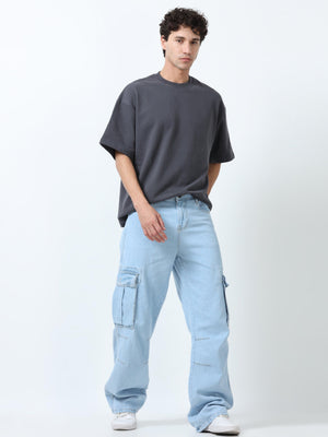 Elowen - Oversized Round neck
t-Shirt with five sleeve -Espanshe
round neck tshirt for men
five sleeve tshirt for men