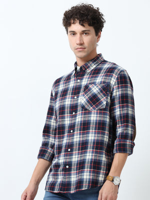 fullsleev checkered shirt in regular fit made from soft brushed fabric
fullsleeve shirts for men
regular fit shirt for men
