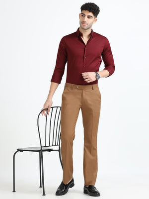 formal bootcut pants made from polyster and nylon blended fabric
bootcut pants for men
formal pants for men