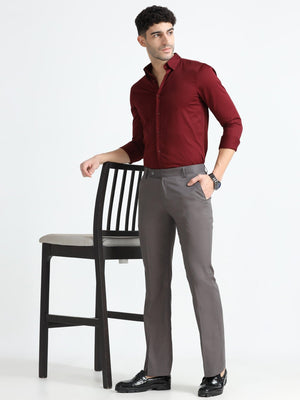 Wee 2.0 - Bootcut Formal Pant - Cement Grey - Espanshe