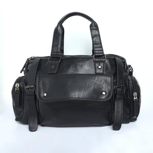 Leather Duffle Bag - Black - Espanshe
