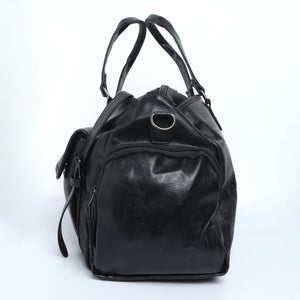 Leather Duffle Bag - Black - Espanshe