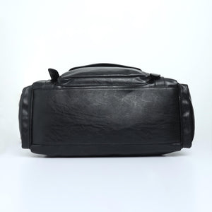 Leather Duffle Bag - Black - Espanshe