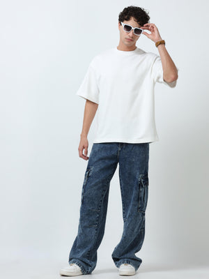 Elowen - Oversized Round neck
t-Shirt with five sleeve -off White - Espanshe
round neck tshirt for men
five sleeve tshirt for men