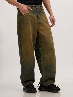 Pixel Rip - Super Baggy Jeans - Stained Blue - Espanshe