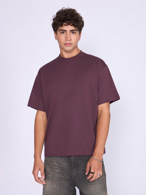 Stirling - Loose Fit T-Shirt - Midnight Plum - Espanshe