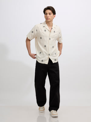 men's black supper baggy fit from cotton and lycra blend.