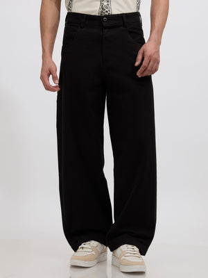 Quinton - Super Baggy cargo pants - Black - Espanshe