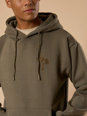 Drift - Printed Hoodie - Olive Green - Espanshe