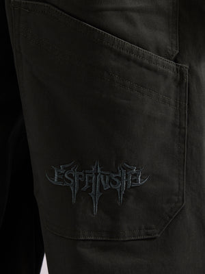 Men's Super Baggy Cargo Pant in Dark Green