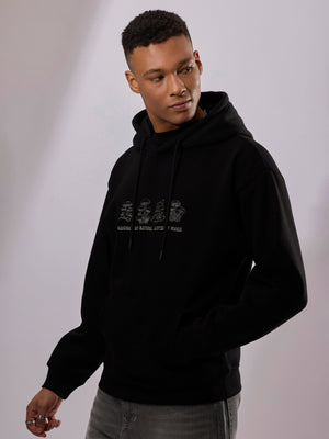 Drift - Printed Hoodie - Black - Espanshe