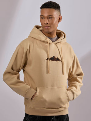 Drift - Printed Hoodie - Beige - Espanshe
