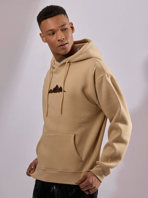Drift - Printed Hoodie - Beige - Espanshe