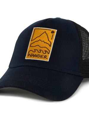 Galenos - Wander Printed Baseball Cap - Navy - Espanshe