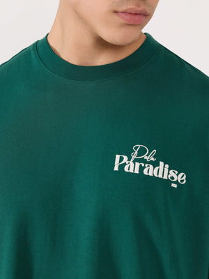 Sheldon - Palm Paradise Graphic Green Loose Fit T-Shirt - Espanshe