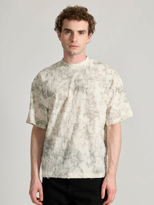 Galloway - Distressed Oversized T-Shirt - Black - Espanshe