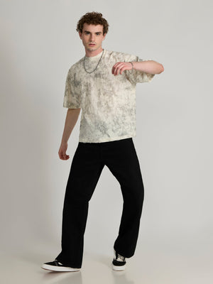 Galloway - Distressed Oversized T-Shirt - Black - Espanshe