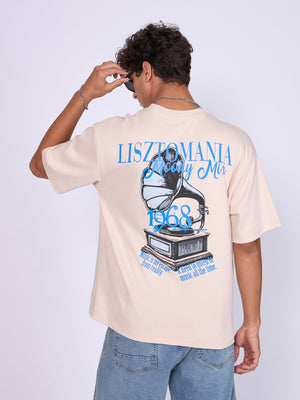Moovin - Lisztomania Retro Music Graphic T-Shirt - Cream - Espanshe