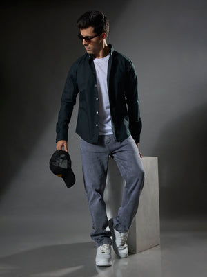 men's dark green Turkish fit cotton shirt with breast pockets and elbow patches
men's shirt latest collection