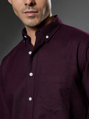 men's maroon Turkish fit cotton shirt with breast pockets and elbow patches
men's shirt latest collection