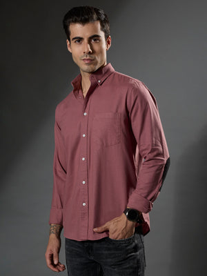 men's dusty rose Turkish fit cotton shirt with breast pockets and elbow patches
men's shirt latest collection