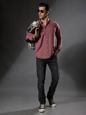 men's dusty rose Turkish fit cotton shirt with breast pockets and elbow patches
men's shirt latest collection