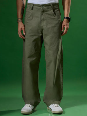 Men's Super Baggy Cargo Pant in Green