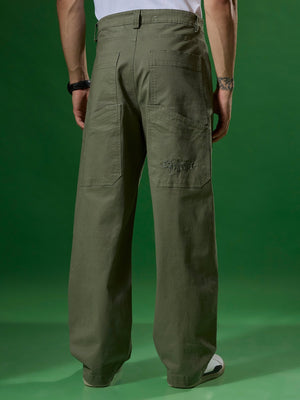 Vardon - Super Baggy Cargo Pant - Green - Espanshe