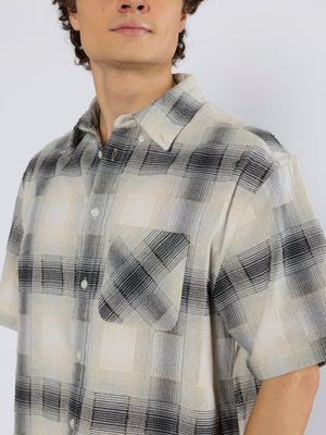 Orvar - Half Sleeve Checks Shirt - Black - Espanshe