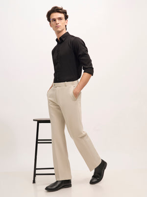 men's Straight Fit Formal Pant - squirrel gray