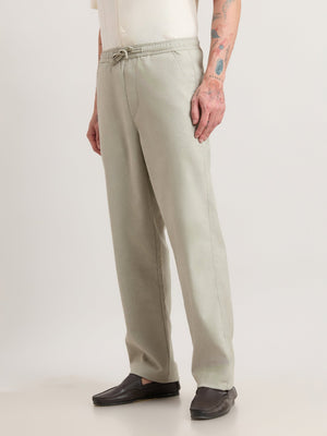 Nesisor - Straight Fit Casual Pant - Fog Green - Espanshe