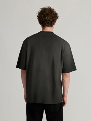 Men's printed baggy T-Shirt in black