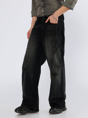 Braden - Baggy Jeans - Black Shade - Espanshe